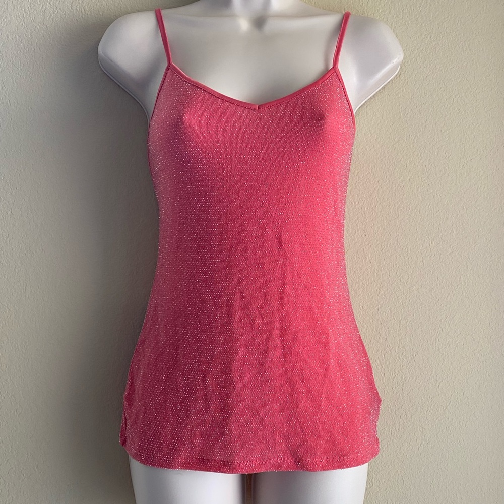 Express Coral Glittery Shimmery Cami